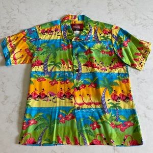 Rare Vintage Disney Mickey Mouse X Reyn Spooner Hawaiian Button Down